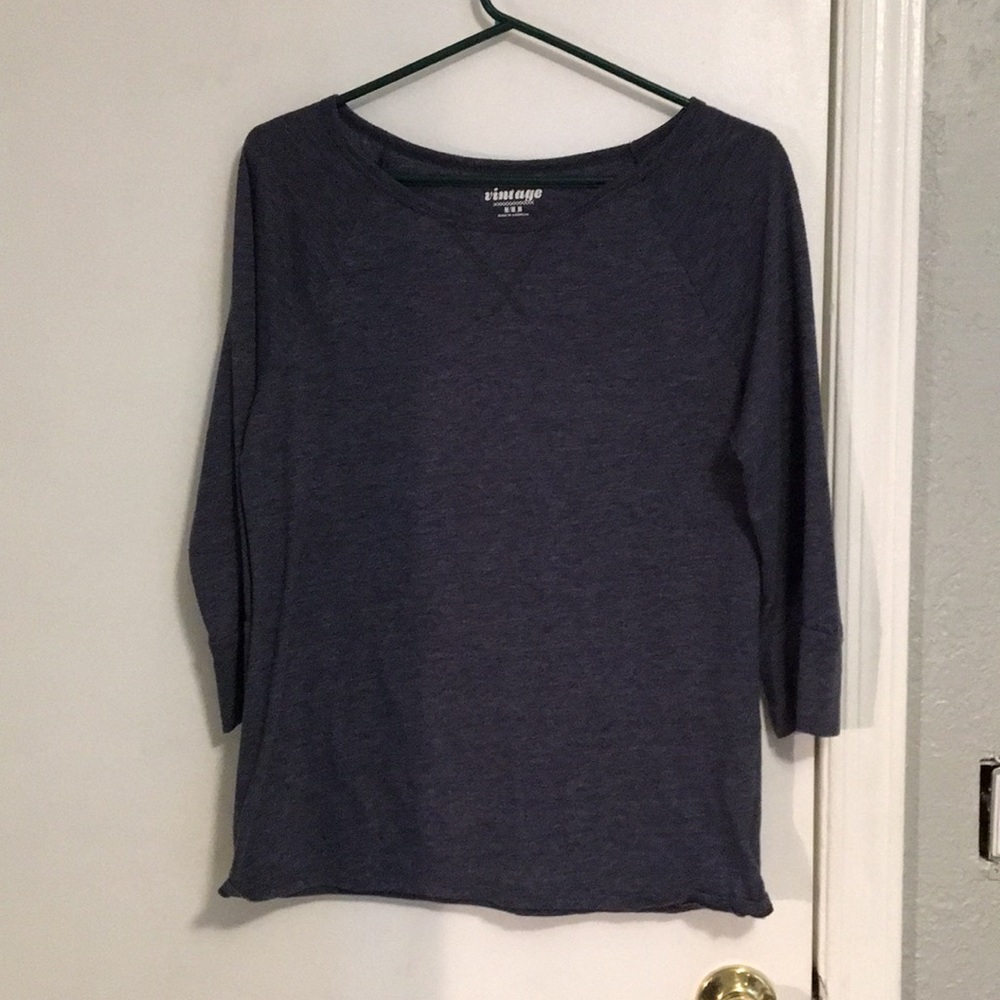 🐋2 FOR $9🐋Blue “Vintage” 3/4 sleeve length shirt